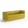 Тримісний диван LOUNGE Екошкіра 3 Жовтий