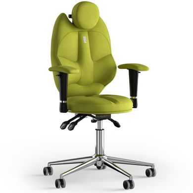 Ергономічне офісне крісло та стілець з ортопедичним ефектом для керівників, персоналу, школярів та дітей Крісло KULIK SYSTEM TRIO Тканина з підголівником без дизайнерського шва Оливковий