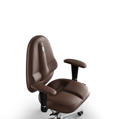 Ергономічне офісне крісло та стілець з ортопедичним ефектом для керівників, персоналу, школярів та дітей Крісло KULIK SYSTEM CLASSIC Шкіра без підголівника і дизайнерського шва Віскі