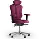Ергономічне офісне крісло та стілець з ортопедичним ефектом для керівників, персоналу, школярів та дітей Крісло KULIK SYSTEM VICTORY Тканина з підголівником і дизайнерським швом Рожевий