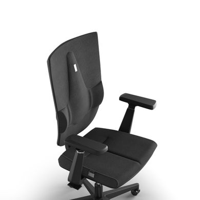 Эргономическое офисное кресло и стул с ортопедическим эффектом для руководителей, персонала, школьников и детей Кресло KULIK SYSTEM SPACE Ткань без подголовника и дизайнерского шва Черный