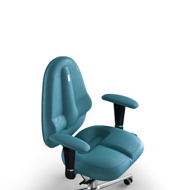 Эргономическое офисное кресло и стул с ортопедическим эффектом для руководителей, персонала, школьников и детей Кресло KULIK SYSTEM CLASSIC Антара без подголовника и дизайнерского шва Аквамарин