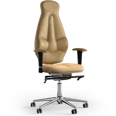 Эргономическое офисное кресло и стул с ортопедическим эффектом для руководителей, персонала, школьников и детей Кресло KULIK SYSTEM GALAXY Антара с подголовником без дизайнерского шва Дюна