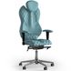 Эргономическое офисное кресло и стул с ортопедическим эффектом для руководителей, персонала, школьников и детей Кресло KULIK SYSTEM GRAND Экокожа с подголовником и дизайнерским швом Синий