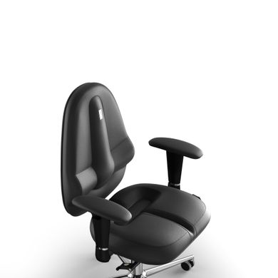 Ергономічне офісне крісло та стілець з ортопедичним ефектом для керівників, персоналу, школярів та дітей Крісло KULIK SYSTEM CLASSIC Шкіра без підголівника і дизайнерського шва Чорний