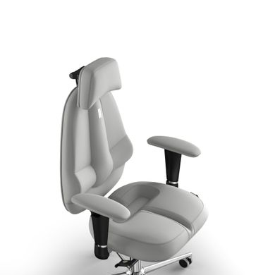 Эргономическое офисное кресло и стул с ортопедическим эффектом для руководителей, персонала, школьников и детей Кресло KULIK SYSTEM CLASSIC Экокожа с подголовником без дизайнерского шва Белый