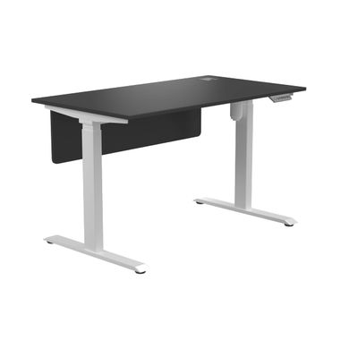 Стіл з регульованою висотою E-table UNIVERSAL 5003B - Чорний / Білі ніжки
