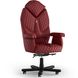 Эргономическое офисное кресло и стул с ортопедическим эффектом для руководителей, персонала, школьников и детей Кресло KULIK SYSTEM DIAMOND Экокожа с подголовником и дизайнерским швом Красный