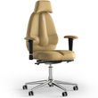 Ергономічне офісне крісло та стілець з ортопедичним ефектом для керівників, персоналу, школярів та дітей Крісло KULIK SYSTEM CLASSIC Екошкіра з підголівником без дизайнерського шва Бежевий