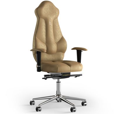Эргономическое офисное кресло и стул с ортопедическим эффектом для руководителей, персонала, школьников и детей Кресло KULIK SYSTEM IMPERIAL Антара с подголовником без дизайнерского шва Дюна