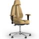 Эргономическое офисное кресло и стул с ортопедическим эффектом для руководителей, персонала, школьников и детей Кресло KULIK SYSTEM CLASSIC Экокожа с подголовником без дизайнерского шва Бежевый