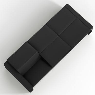 Тримісний диван SMART Екошкіра 3 Чорний
