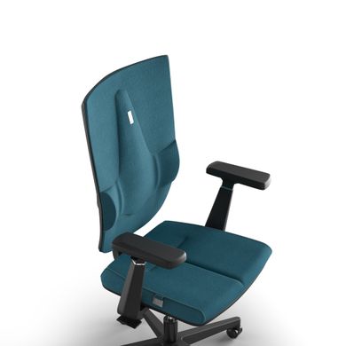 Ергономічне офісне крісло та стілець з ортопедичним ефектом для керівників, персоналу, школярів та дітей Крісло KULIK SYSTEM SPACE Тканина без підголівника і дизайнерського шва Джинсовий