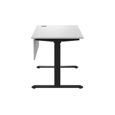 Стіл з регульованою висотою E-table UNIVERSAL 5005W - Білий / Чорні ніжки