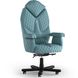 Эргономическое офисное кресло и стул с ортопедическим эффектом для руководителей, персонала, школьников и детей Кресло KULIK SYSTEM DIAMOND Экокожа с подголовником и дизайнерским швом Синий