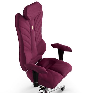 Ергономічне офісне крісло та стілець з ортопедичним ефектом для керівників, персоналу, школярів та дітей Крісло KULIK SYSTEM MONARCH Тканина з підголівником і дизайнерським швом Рожевий