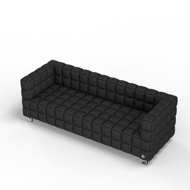 Трехместный диван NEXUS Экокожа 3 Черный
