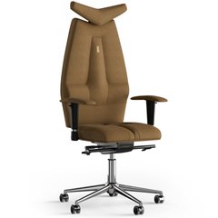 Ергономічне офісне крісло та стілець з ортопедичним ефектом для керівників, персоналу, школярів та дітей Крісло KULIK SYSTEM JET Тканина з підголівником без дизайнерського шва Бронзовий