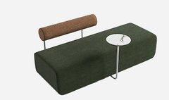 Двухместный диван Confluence Азур (рогожка) Зеленый