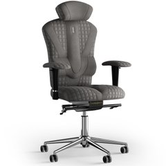 Эргономическое офисное кресло и стул с ортопедическим эффектом для руководителей, персонала, школьников и детей Кресло KULIK SYSTEM VICTORY Ткань с подголовником и дизайнерским швом Серебристый
