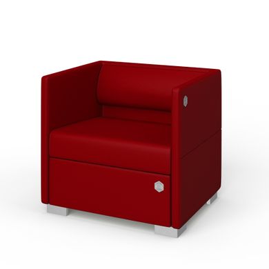 Мягкое кресло LOUNGE Экокожа 1 Красный