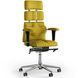 Эргономическое офисное кресло и стул с ортопедическим эффектом для руководителей, персонала, школьников и детей Кресло KULIK SYSTEM PYRAMID Экокожа с подголовником и дизайнерским швом Желтый
