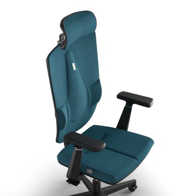 Эргономическое офисное кресло и стул с ортопедическим эффектом для руководителей, персонала, школьников и детей Кресло KULIK SYSTEM SPACE Ткань с подголовником без дизайнерского шва Джинсовый