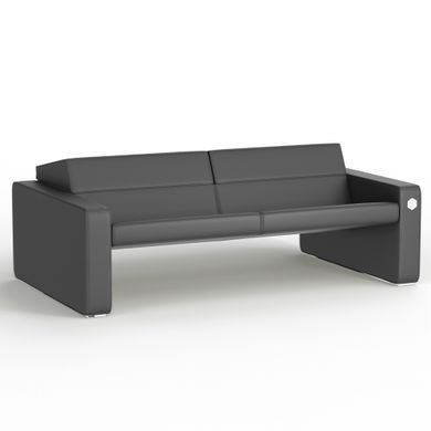 Двухместный диван SMART Кожа 2 Черный