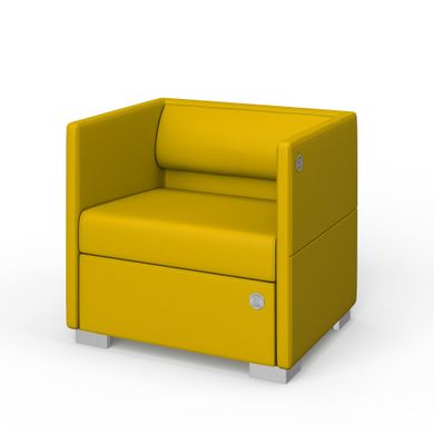 М'яке крісло LOUNGE Екошкіра 1 Жовтий