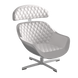 Кресло Prime White эко-кожа