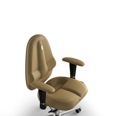 Эргономическое офисное кресло и стул с ортопедическим эффектом для руководителей, персонала, школьников и детей Кресло KULIK SYSTEM CLASSIC Экокожа без подголовника и дизайнерского шва Бежевый
