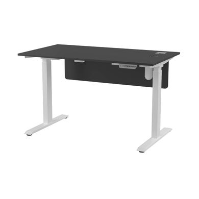 Стіл з регульованою висотою E-table UNIVERSAL 5019B - Чорний / Білі ніжки