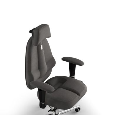 Эргономическое офисное кресло и стул с ортопедическим эффектом для руководителей, персонала, школьников и детей Кресло KULIK SYSTEM CLASSIC Ткань с подголовником без дизайнерского шва Серебристый