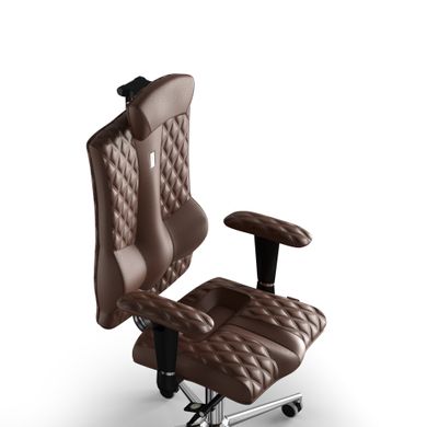 Эргономическое офисное кресло и стул с ортопедическим эффектом для руководителей, персонала, школьников и детей Кресло KULIK SYSTEM ELEGANCE Кожа с подголовником и дизайнерским швом Виски