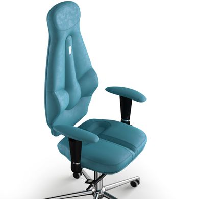 Эргономическое офисное кресло и стул с ортопедическим эффектом для руководителей, персонала, школьников и детей Кресло KULIK SYSTEM GALAXY Антара с подголовником без дизайнерского шва Аквамарин