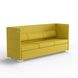 Тримісний диван CONFERENCE Екошкіра 3 Жовтий