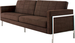 Двухместный диван Focus Азур (рогожка) Коричневый