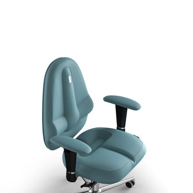 Эргономическое офисное кресло и стул с ортопедическим эффектом для руководителей, персонала, школьников и детей Кресло KULIK SYSTEM CLASSIC Экокожа без подголовника и дизайнерского шва Синий