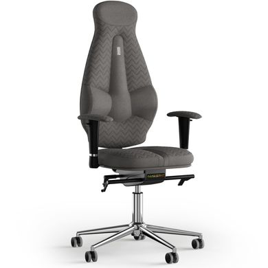 Эргономическое офисное кресло и стул с ортопедическим эффектом для руководителей, персонала, школьников и детей Кресло KULIK SYSTEM GALAXY Ткань с подголовником и дизайнерским швом Серебристый