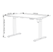 Стіл з регульованою висотою E-TABLE CLASSIC - Білий/Білий
