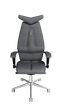 Ергономічне офісне крісло та стілець з ортопедичним ефектом для керівників, персоналу, школярів та дітей Крісло KULIK SYSTEM JET Тканина з підголівником і дизайнерським швом Сріблястий. Фото 4