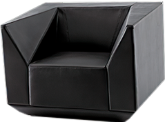 Кресло Geometrix Экокожа Черный