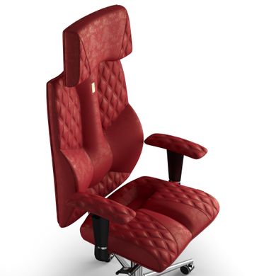 Эргономическое офисное кресло и стул с ортопедическим эффектом для руководителей, персонала, школьников и детей Кресло KULIK SYSTEM BUSINESS Антара с подголовником и дизайнерским швом Красный