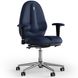 Эргономическое офисное кресло и стул с ортопедическим эффектом для руководителей, персонала, школьников и детей Кресло KULIK SYSTEM CLASSIC Экокожа без подголовника и дизайнерского шва Темно-синий