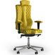Ергономічне офісне крісло та стілець з ортопедичним ефектом для керівників, персоналу, школярів та дітей Крісло KULIK SYSTEM ELEGANCE Екошкіра з підголівником і дизайнерським швом Жовтий