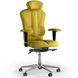 Ергономічне офісне крісло та стілець з ортопедичним ефектом для керівників, персоналу, школярів та дітей Крісло KULIK SYSTEM VICTORY Екошкіра з підголівником без дизайнерського шва Жовтий