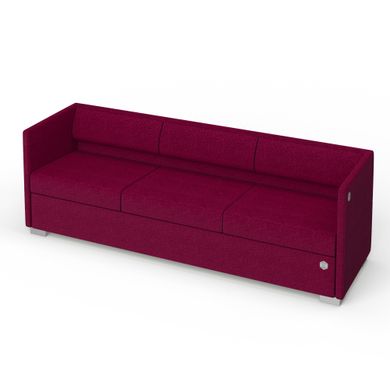 Тримісний диван LOUNGE Тканина 3 Рожевий