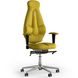 Ергономічне офісне крісло та стілець з ортопедичним ефектом для керівників, персоналу, школярів та дітей Крісло KULIK SYSTEM GALAXY Екошкіра з підголівником і дизайнерським швом Жовтий