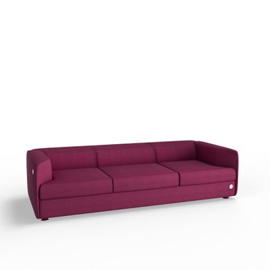Тримісний диван POLIEDRO Тканина 3 Рожевий