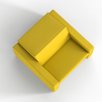 Мягкое кресло SMART Экокожа 1 Желтый